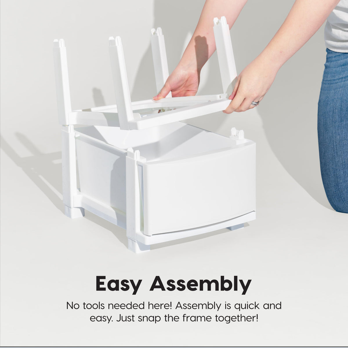 White 4 Drawer Slim Narrow Storage Organizer T616