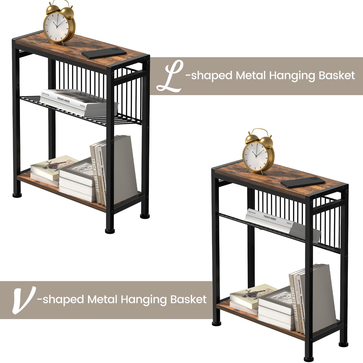 3-Tier Narrow Side Table Set of 2 K54038