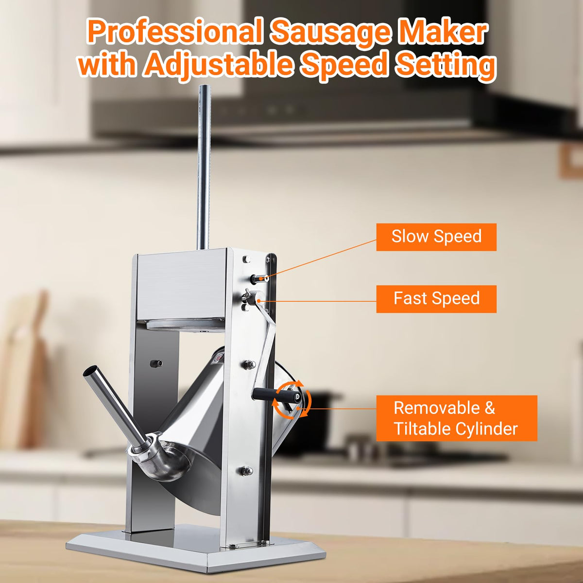5L Stainless Steel Manual Sausage Stuffer T98907