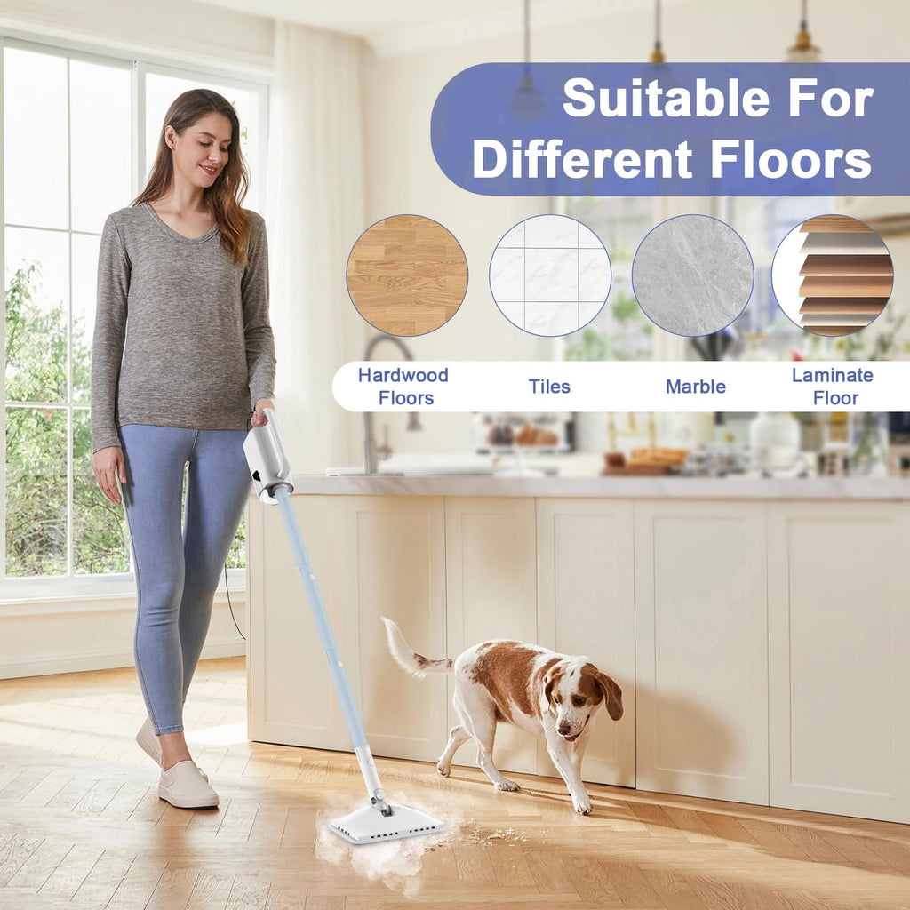 6 in1 Rotated Steam Mop Cleaner with 2 Microfiber Pads Y320254