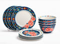 12-Piece Floral Stoneware Dinnerware Set J676564