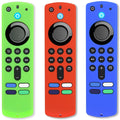Silicone Remote Covers 3pcs Glow Green Blue Red T422