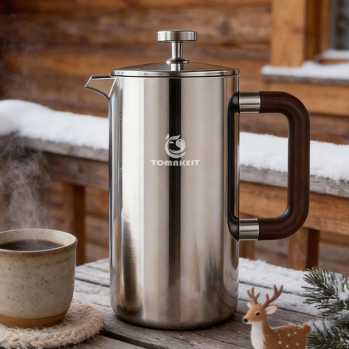1L Stainless Steel French Press Coffee Maker D709