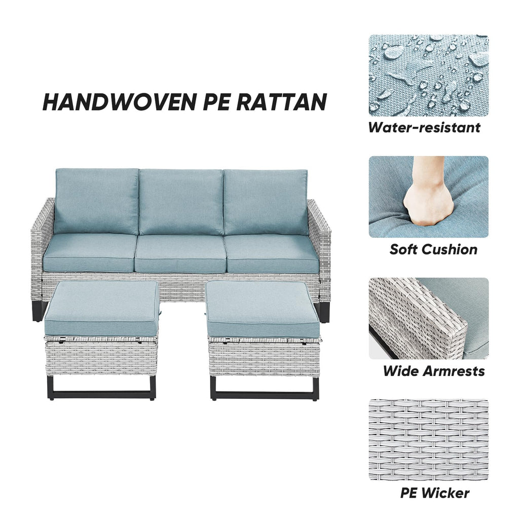 Wicker Patio Furniture Set of 5 D44996