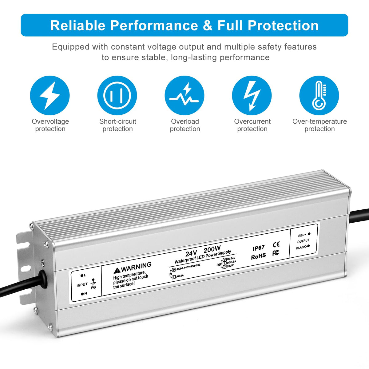 24V 200W IP67 Waterproof LED Power Supply Y724893