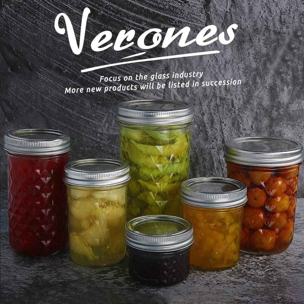 15 Pack 12 oz Mason Jars with Lids P429