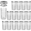 15 Pack 12 oz Mason Jars with Lids P429