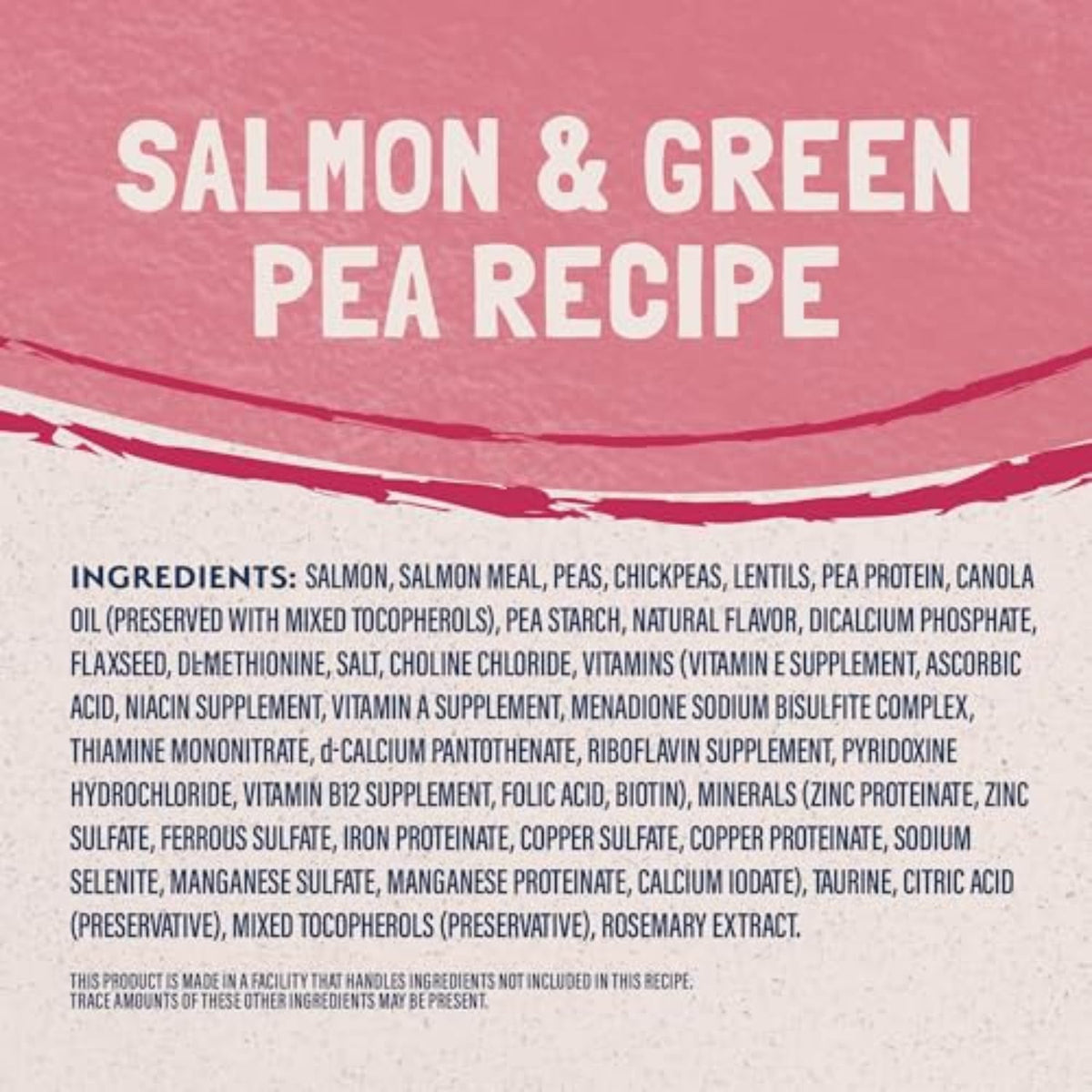 Salmon & Green Pea Cat Food 10 lb I9277