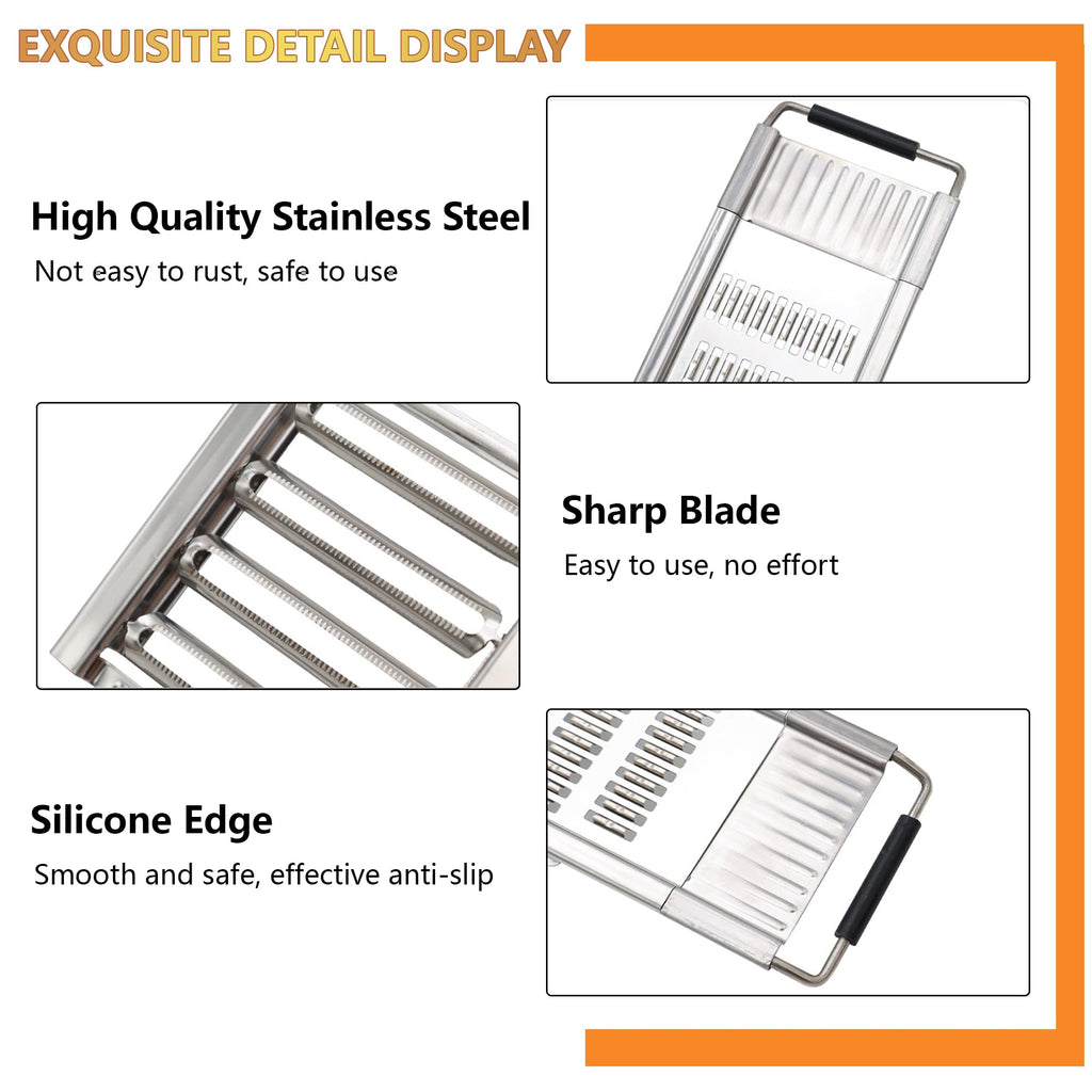 4 in 1 Stainless Steel Vegetable Chopper Grater and Slicer Set R455239