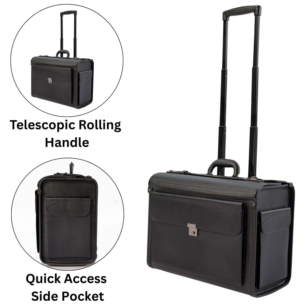 Wheeled Briefcase Rolling Case V690