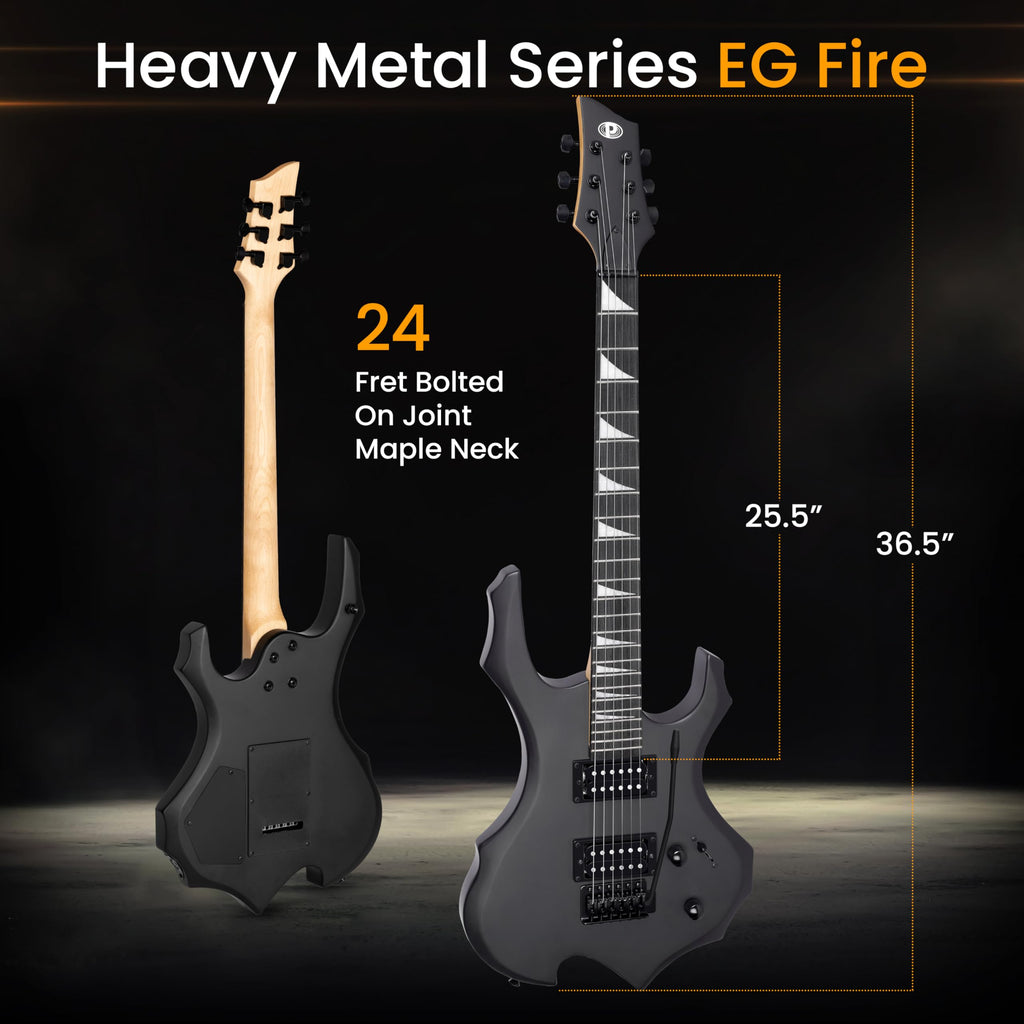 Black Electric Guitar with Amplifier Kit A2056