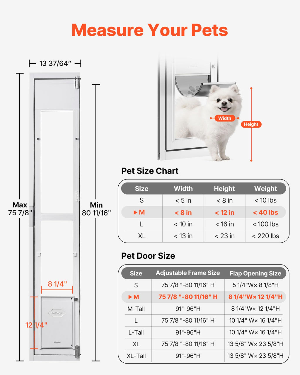 Sliding Glass Dog Door with Flap O92083