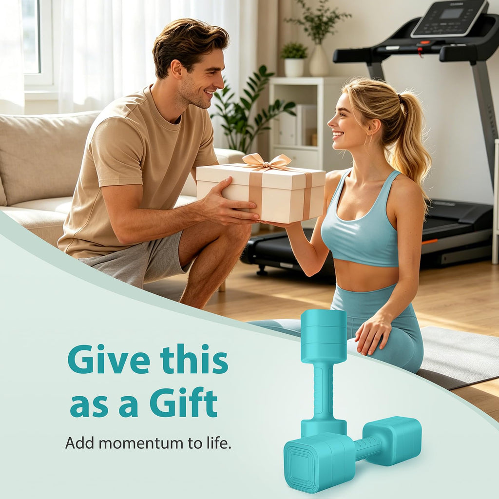 Adjustable Dumbbell Set of 2, 2.2-20LB Free Weights with Anti-slip Handle A34503