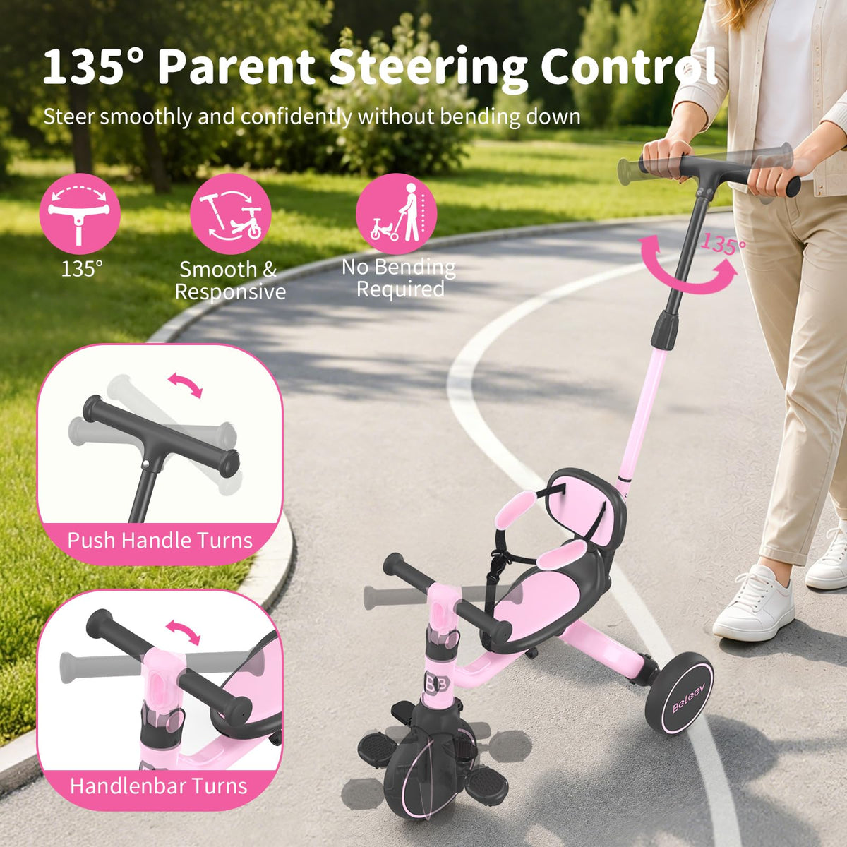 5 in 1 Toddler Tricycle & Balance Bike P43933