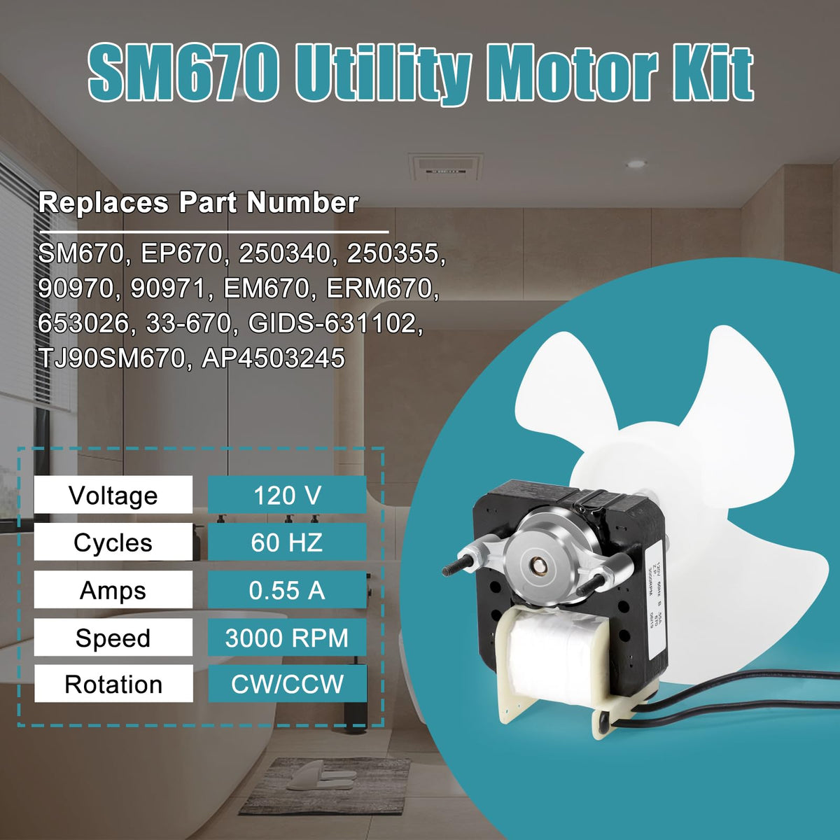 120V C-Frame Motor V8999