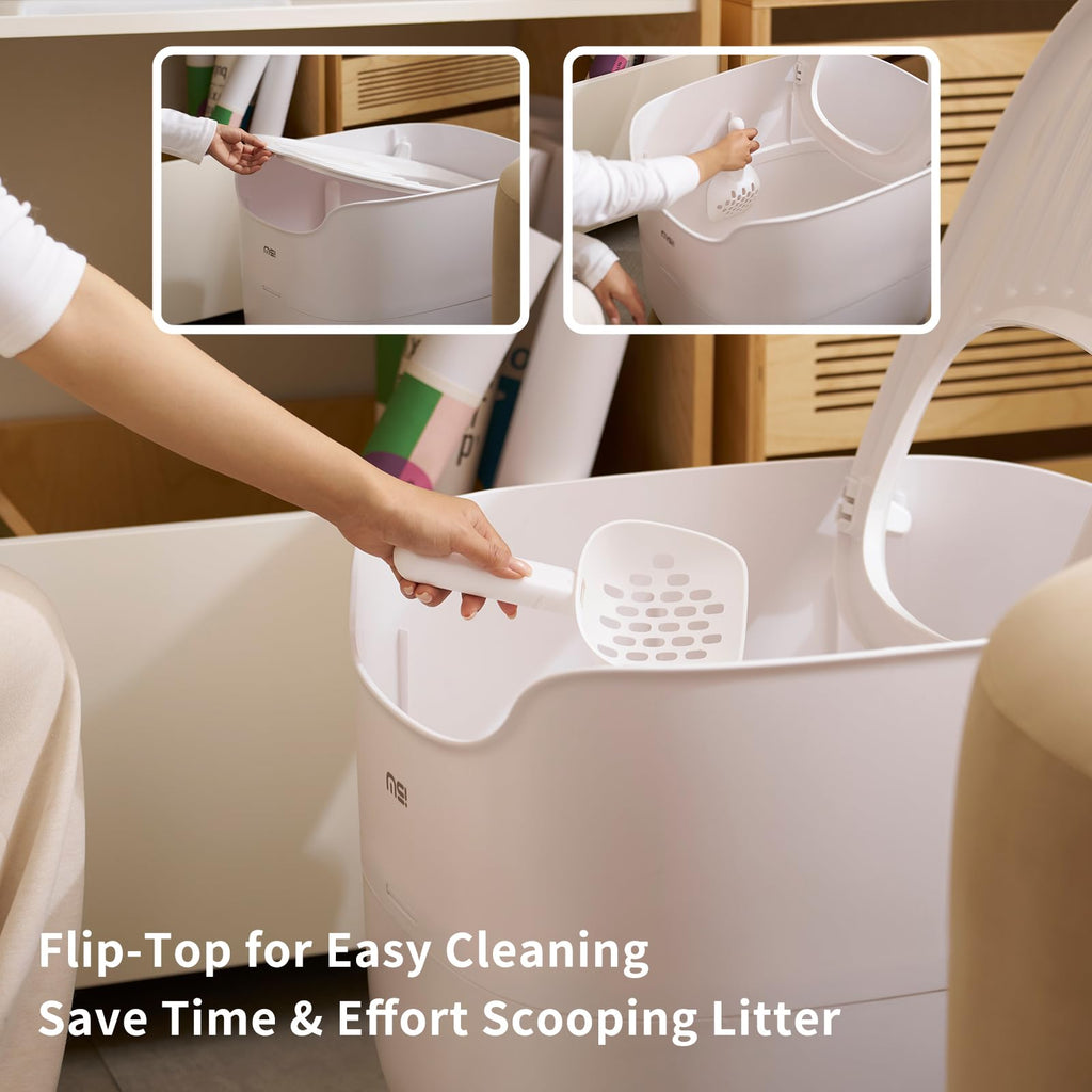 Large Top Entry Cat Litter Box with Scoop W420