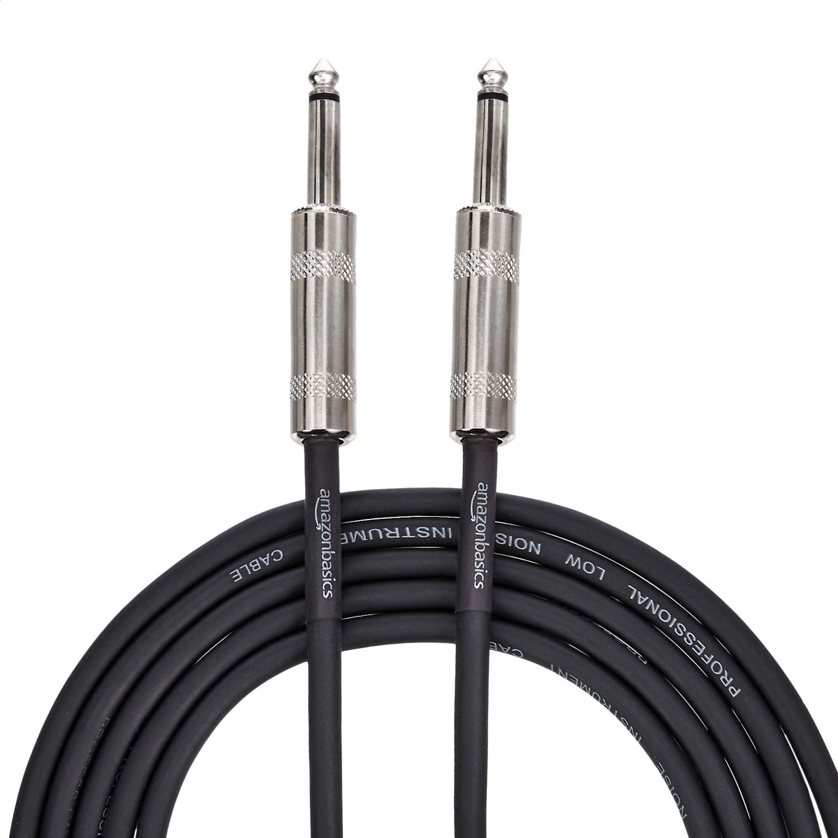 1/4 Inch Straight Instrument Cable, 10 Foot, Black J210865
