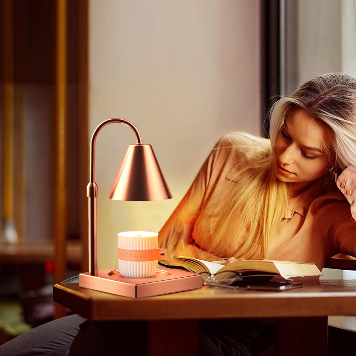 Adjustable Height Dimmable Candle Warmer Lamp D5234