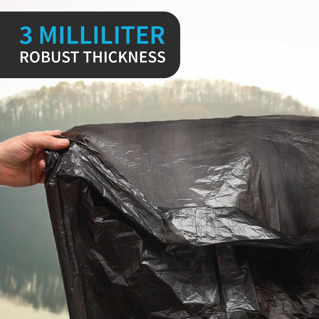 42 Gallon 3 MIL Black Heavy Duty Contractor Bags M856