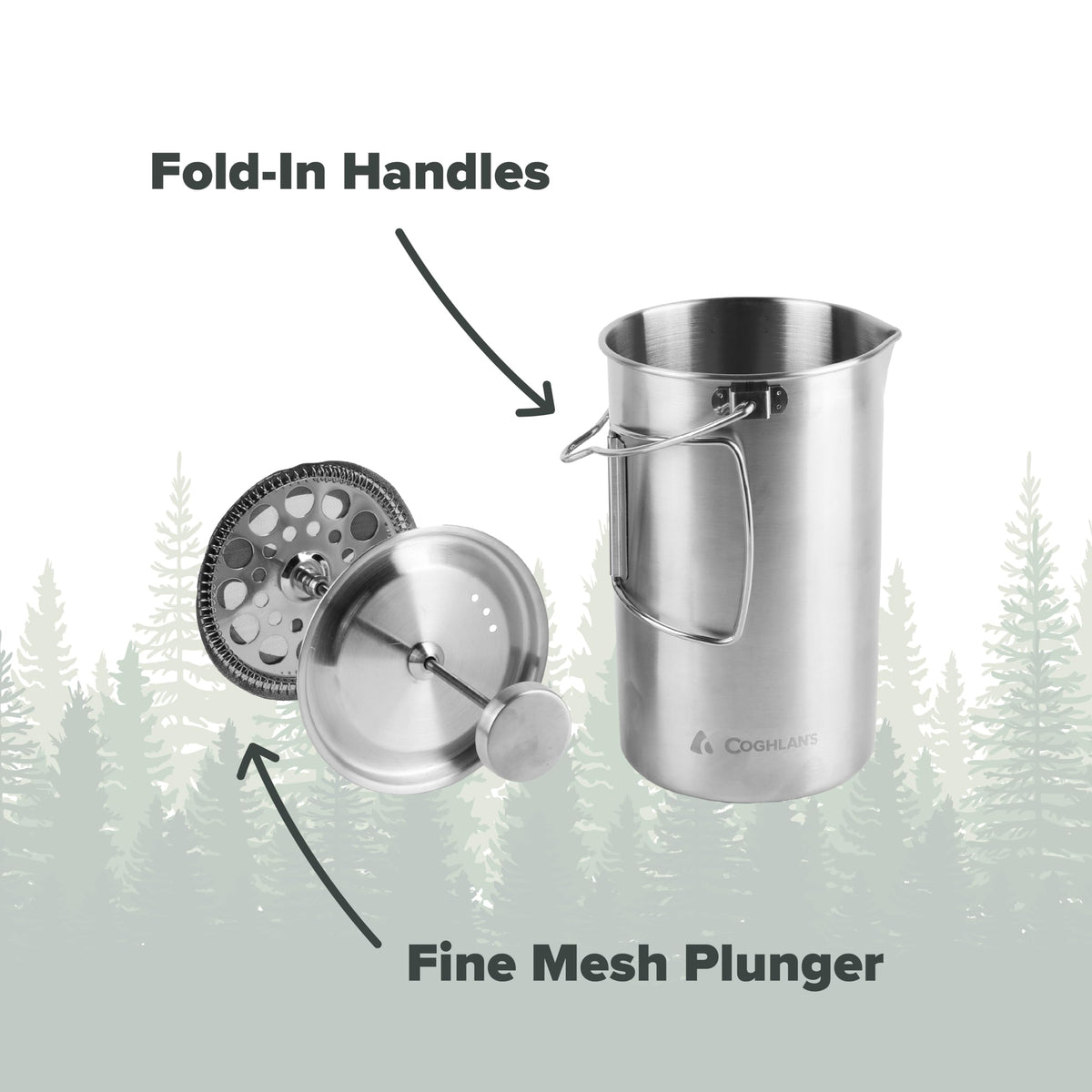 Stainless Steel French Press Coffee Maker 4-Cup 32 oz H85423