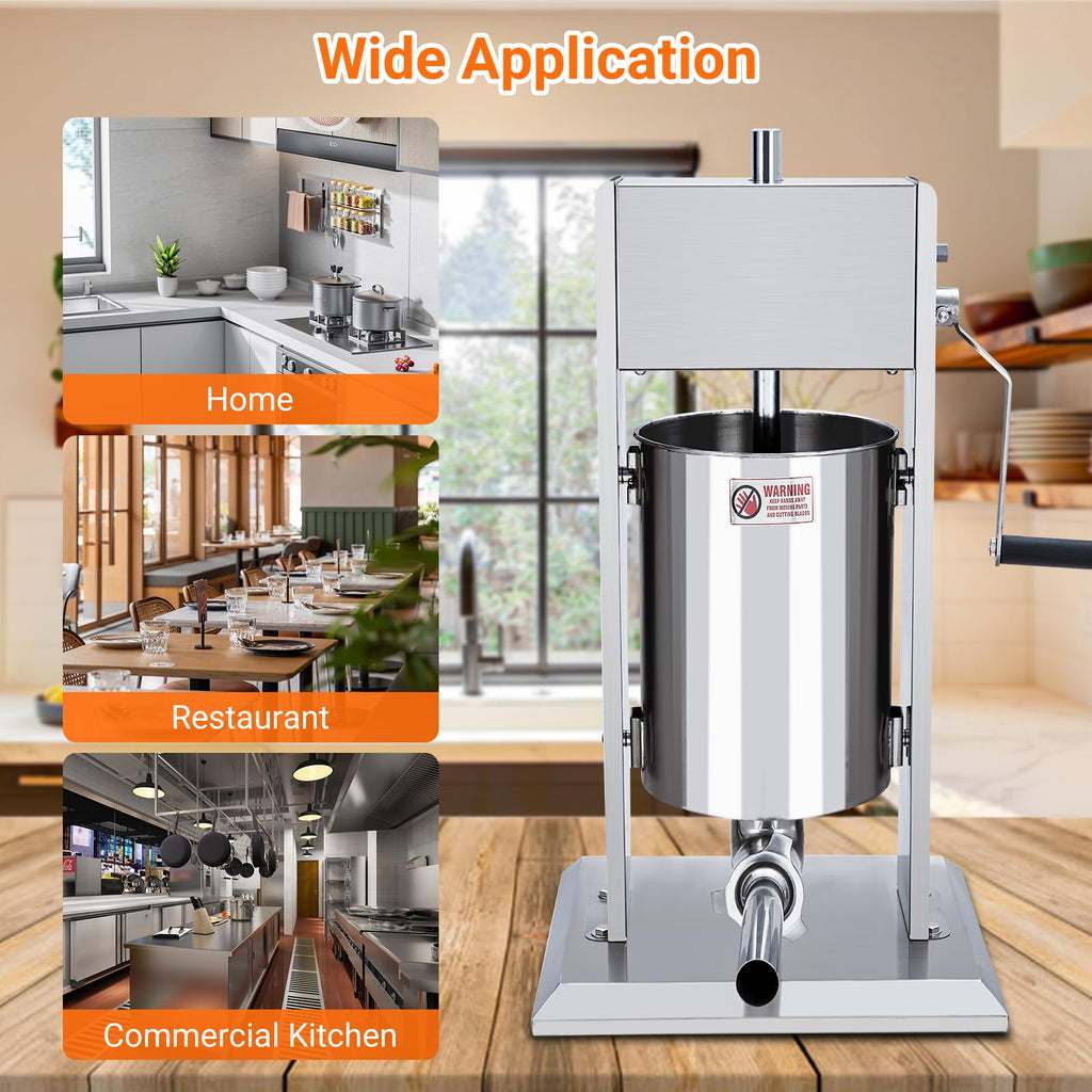 5L Stainless Steel Manual Sausage Stuffer T98907