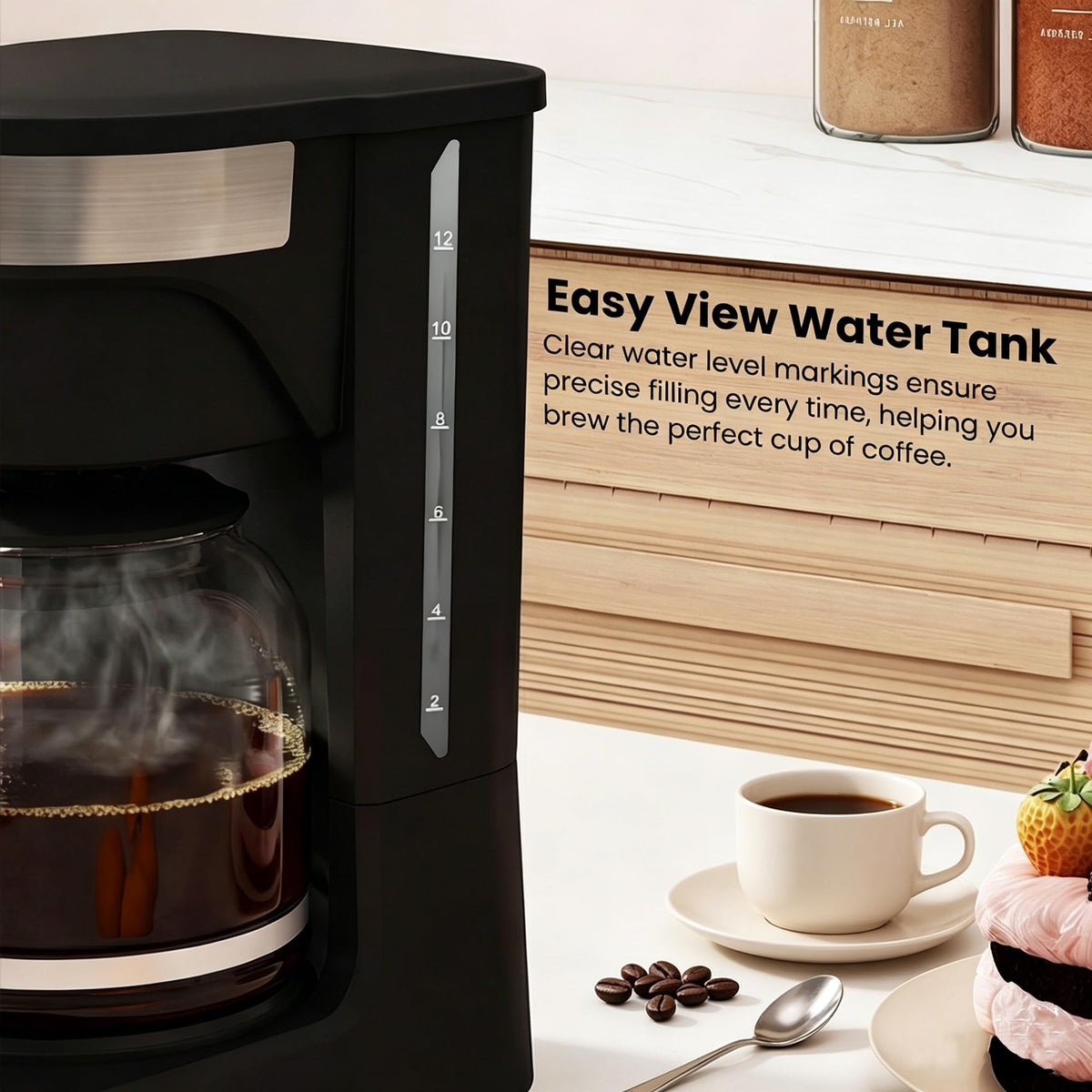 12 Cup Drip Coffee Maker with Reusable Filter Z89153