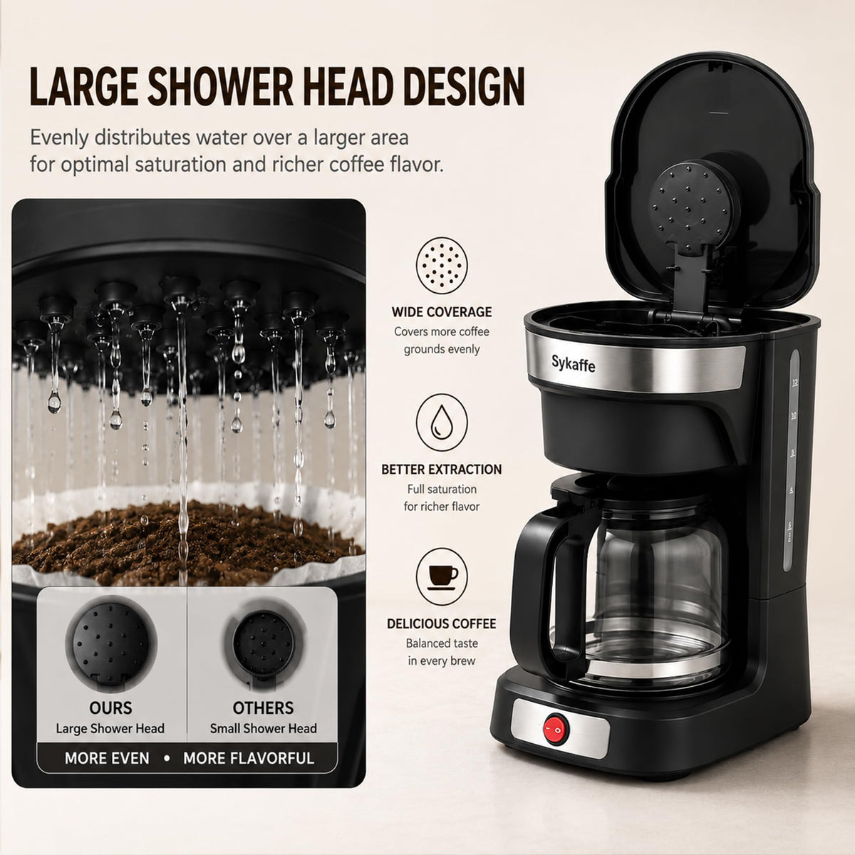 12 Cup Drip Coffee Maker with Reusable Filter Z89153