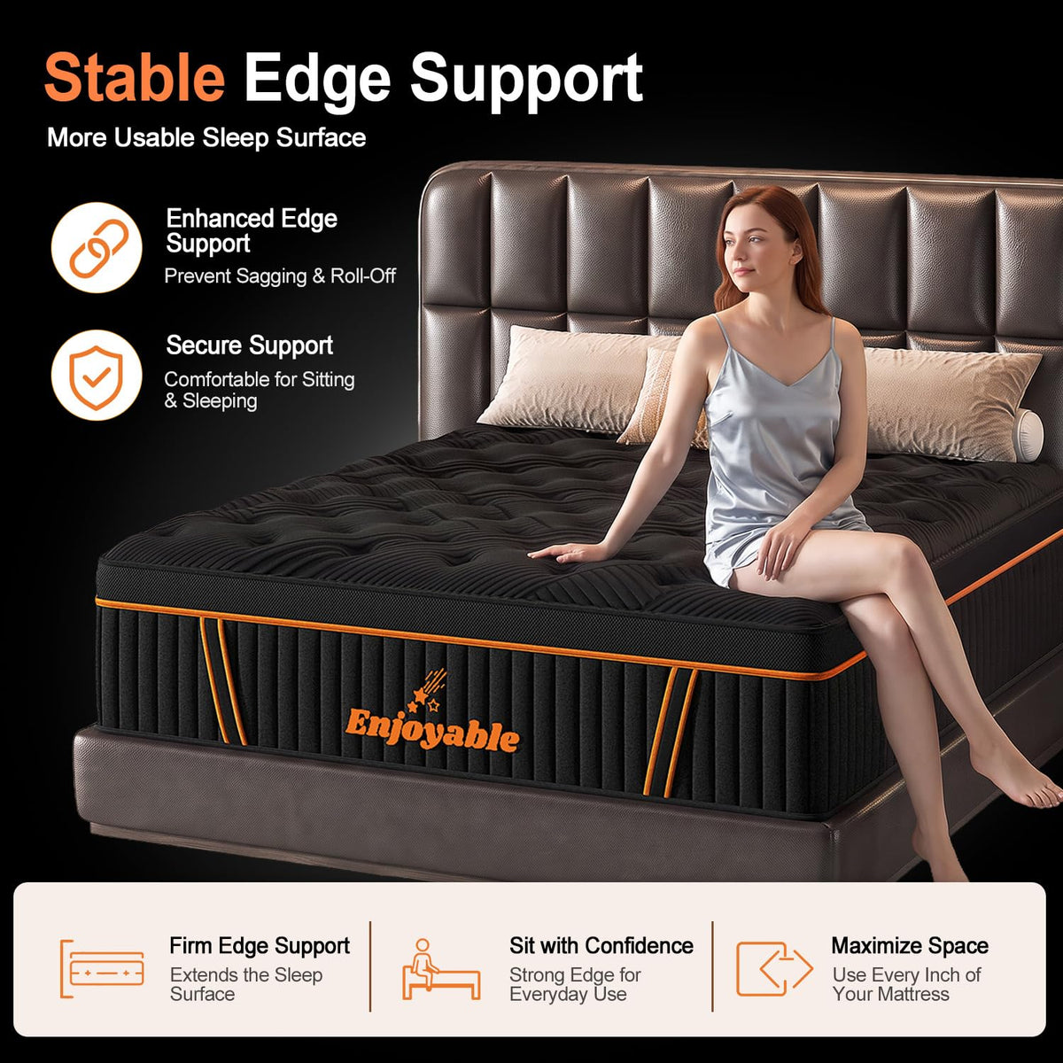 14 Inch Hybrid Full Size Mattress with Memory Foam & Pocket Springs C3767