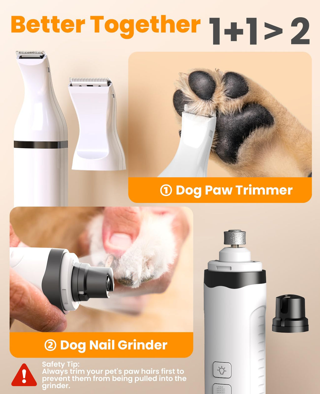 3 in 1 Dog Nail Grinder & Paw Trimmer Kit A67102