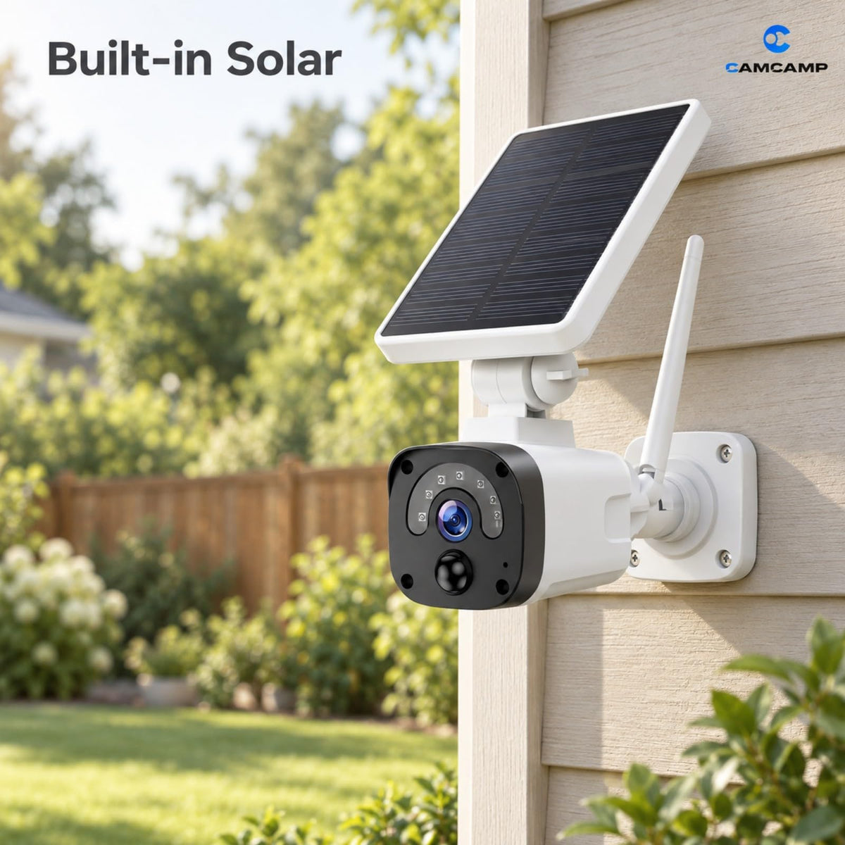 Solar Security Cameras Wireless Outdoor System 4-Cam 2.5K 64GB SD O27145
