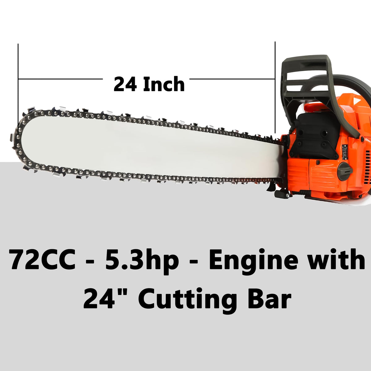 72CC 5.3HP 24" Gas Chainsaw V46364