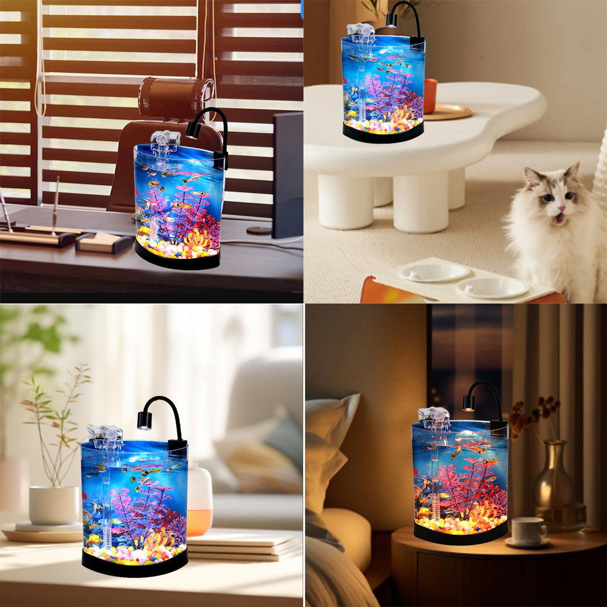 1 Gallon Half Moon Fish Tank G11098