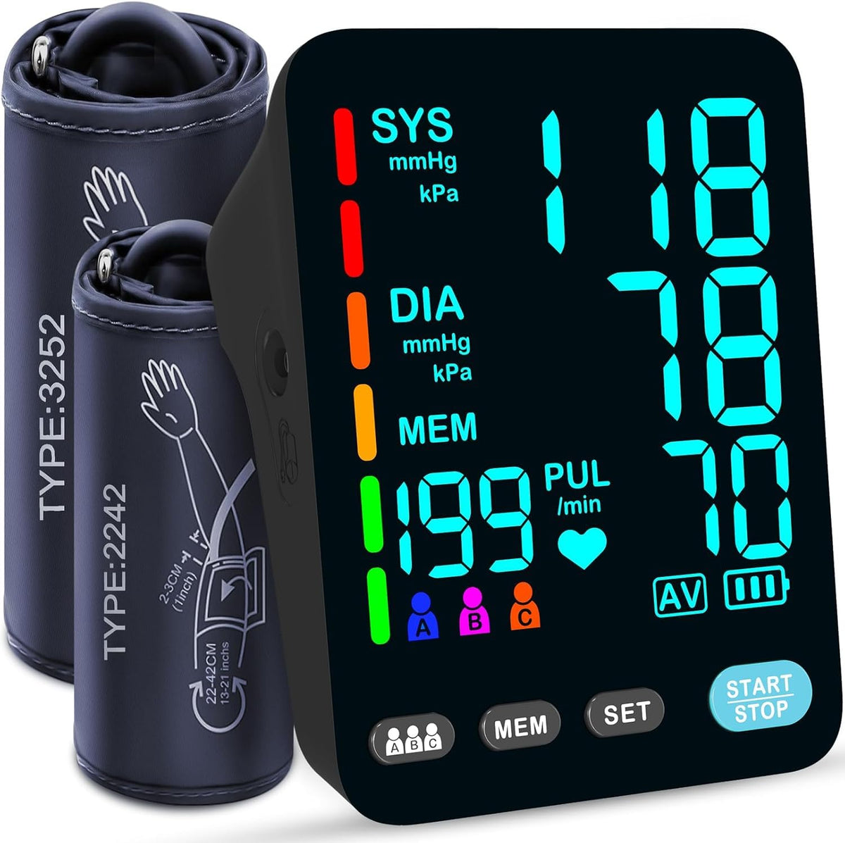Automatic Upper Arm Blood Pressure Monitor, Black W9174
