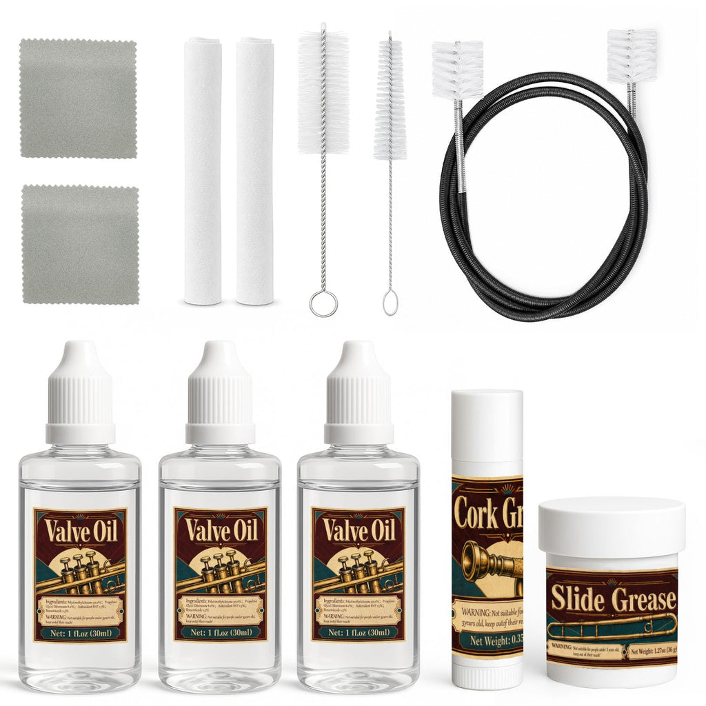 Trumpet Cleaning Kit with Oil, Grease & Brushes Y5325