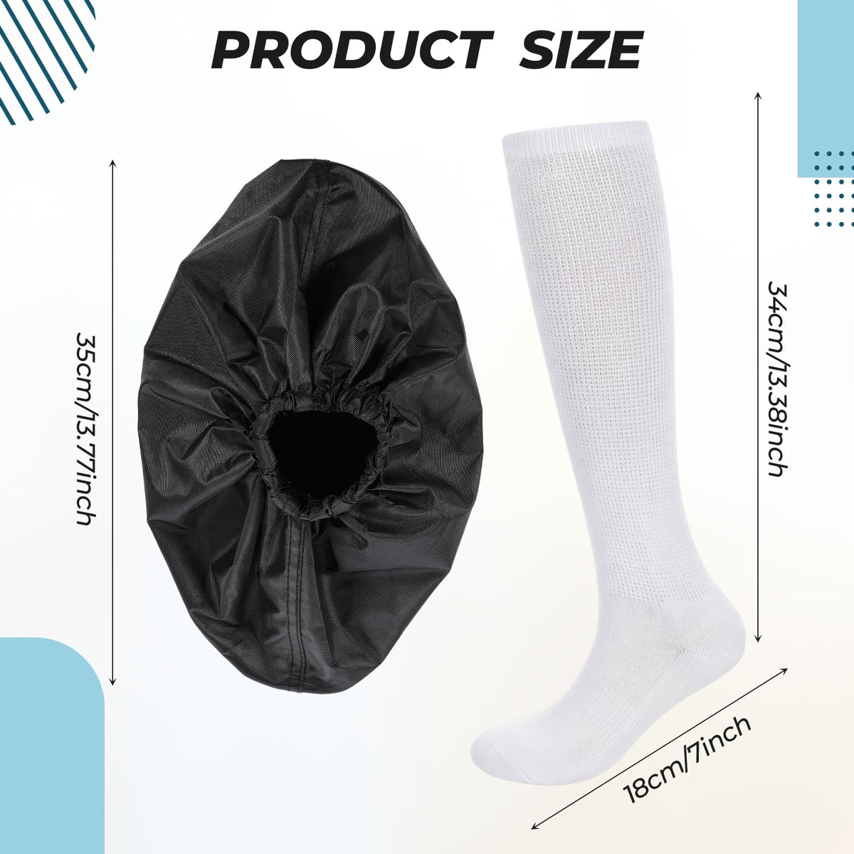 White Waterproof Non Slip Walking Boot Covers 2 Pairs I307