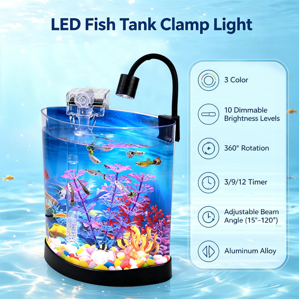 1 Gallon Half Moon Fish Tank G11098