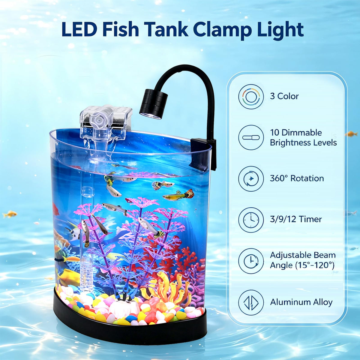 1 Gallon Half Moon Fish Tank G11098