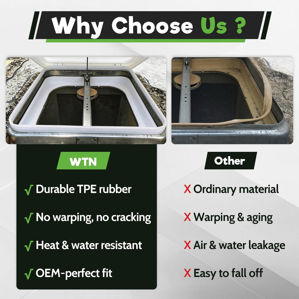 RV Roof Vent Seal Replacement 51" Vent Lid Gasket F5956