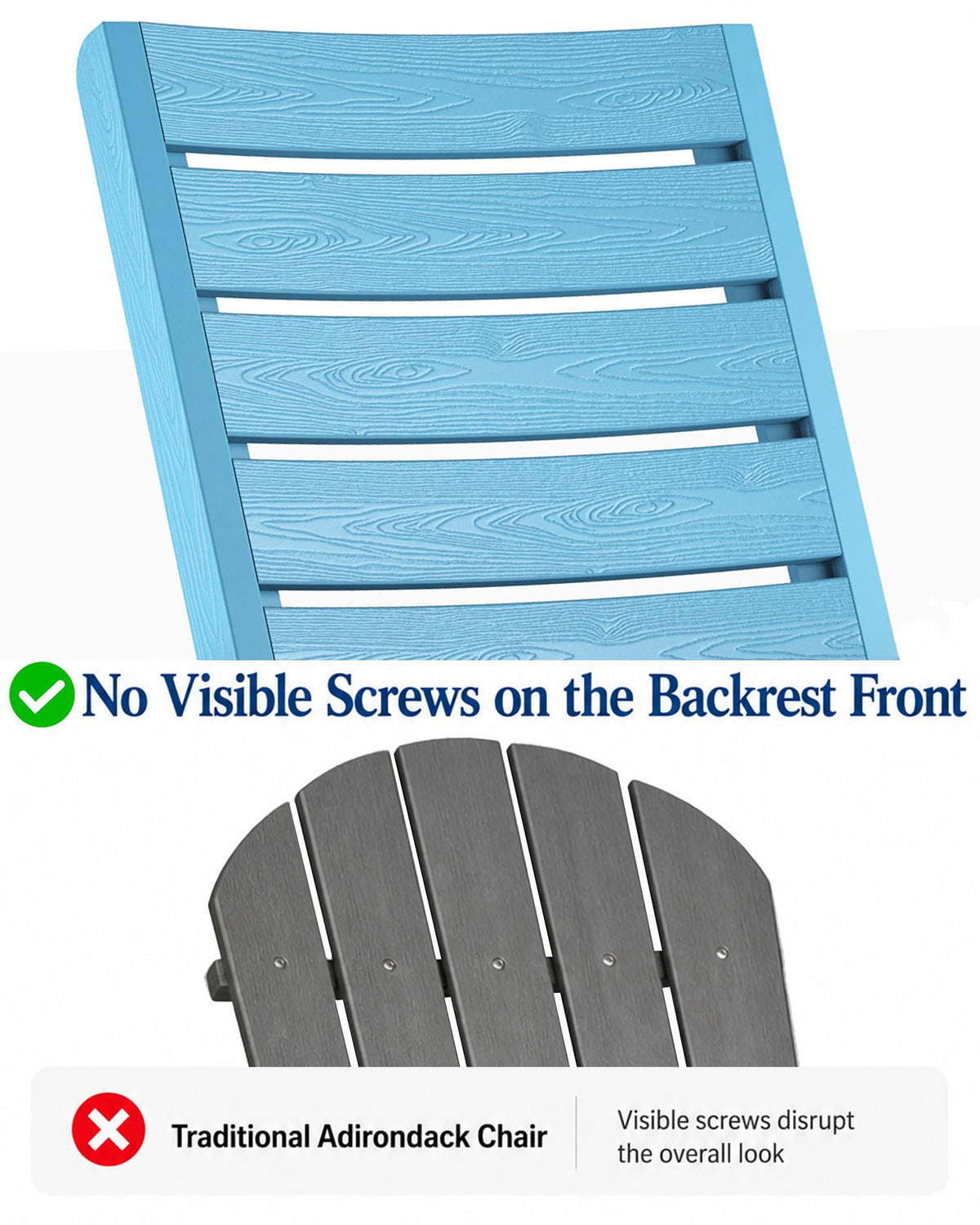 Blue Adirondack Chair Set of 2 P447