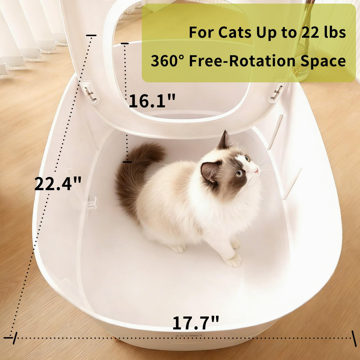 Large Top Entry Cat Litter Box with Scoop W420