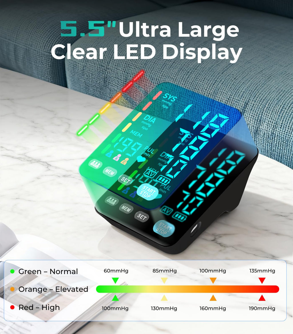 Automatic Upper Arm Blood Pressure Monitor, Black W9174