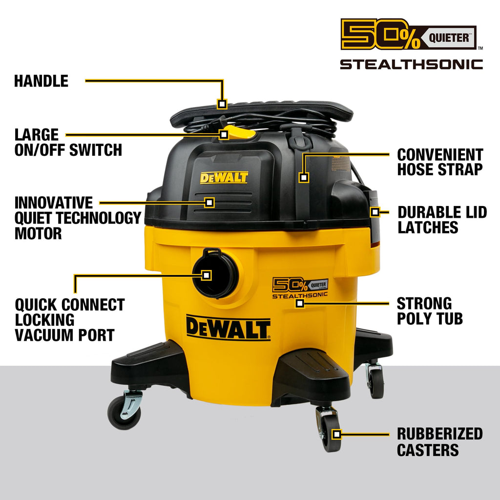 6 Gal 5 HP Quiet Wet and Dry Shop Vacuum R4202