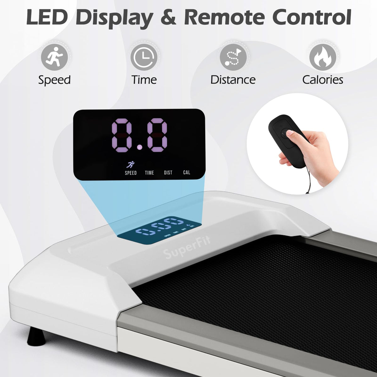 Under Desk Treadmill 265 lbs Capacity Portable 2 in 1 I232416