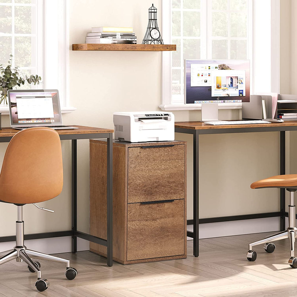 2 Drawer Wood File Cabinet with Hanging Bars Y870752