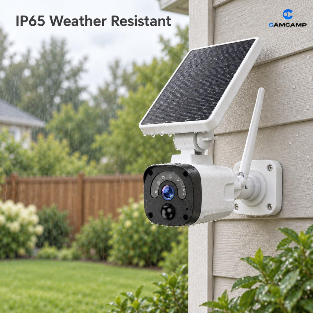 Solar Security Cameras Wireless Outdoor System 4-Cam 2.5K 64GB SD O27145