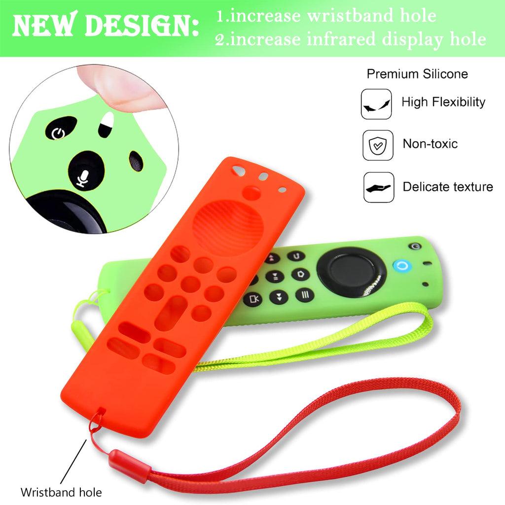 Silicone Remote Covers 3pcs Glow Green Blue Red T422