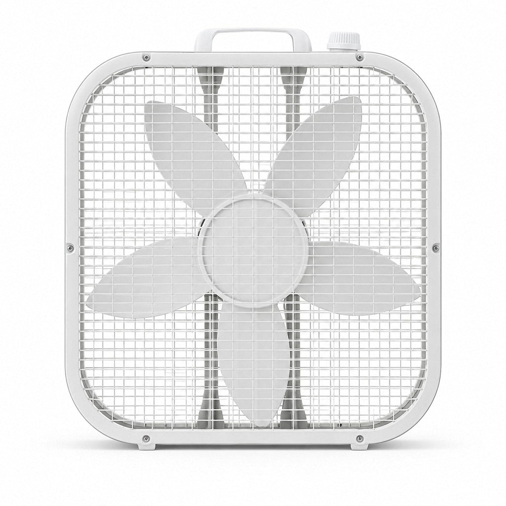 20 Inch Portable Box Fan with 3 Speeds, White B463