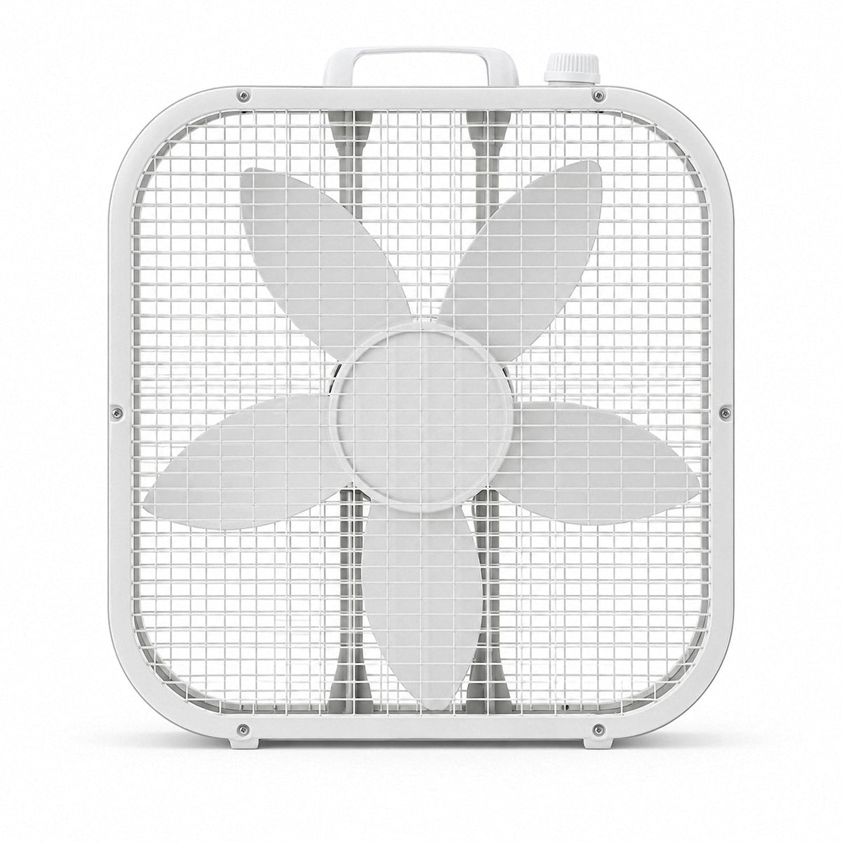20 Inch Portable Box Fan with 3 Speeds, White B463