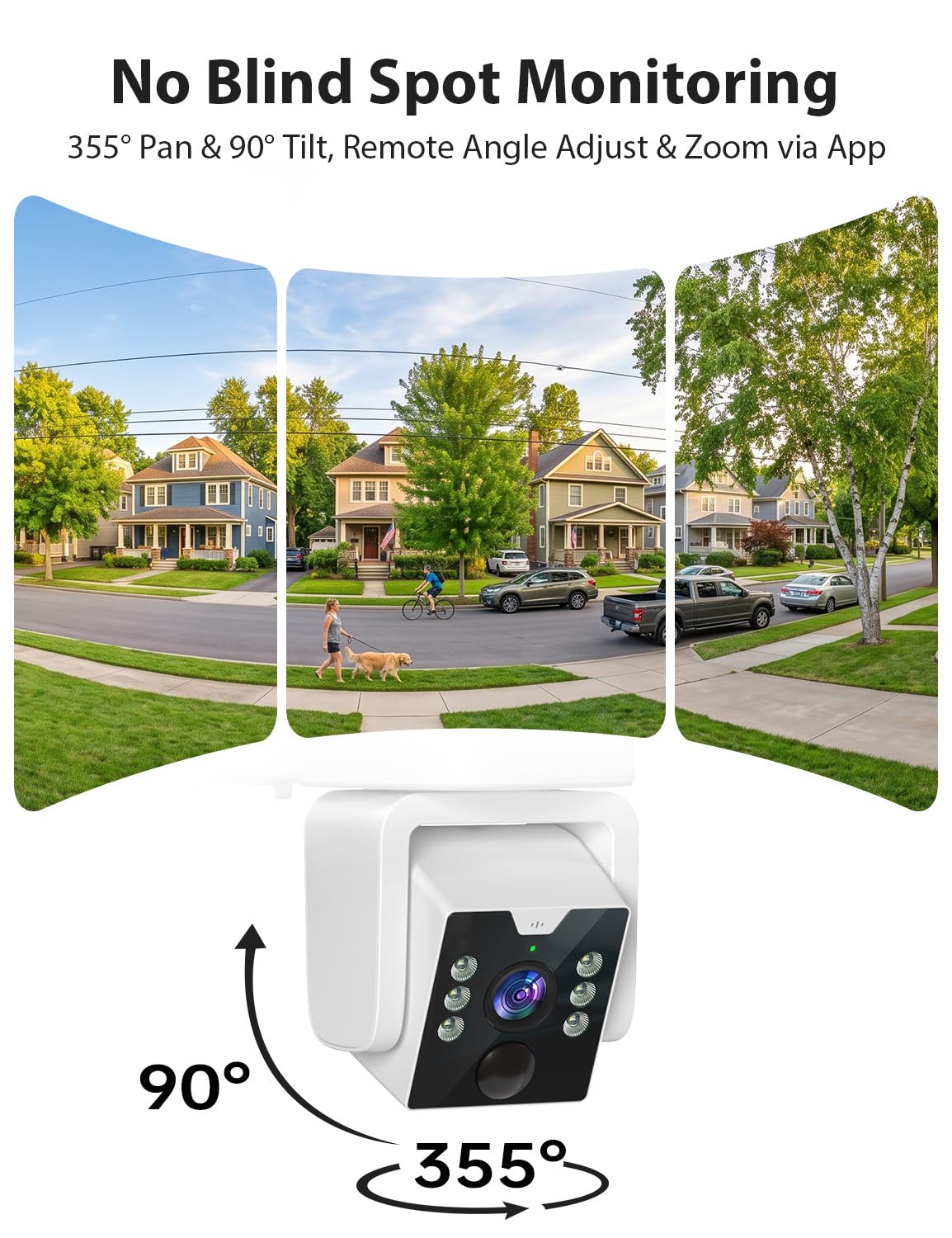 Wireless Outdoor Security Camera System, 4MP, 4 Cam-Kit, Color Night Vision Q19509