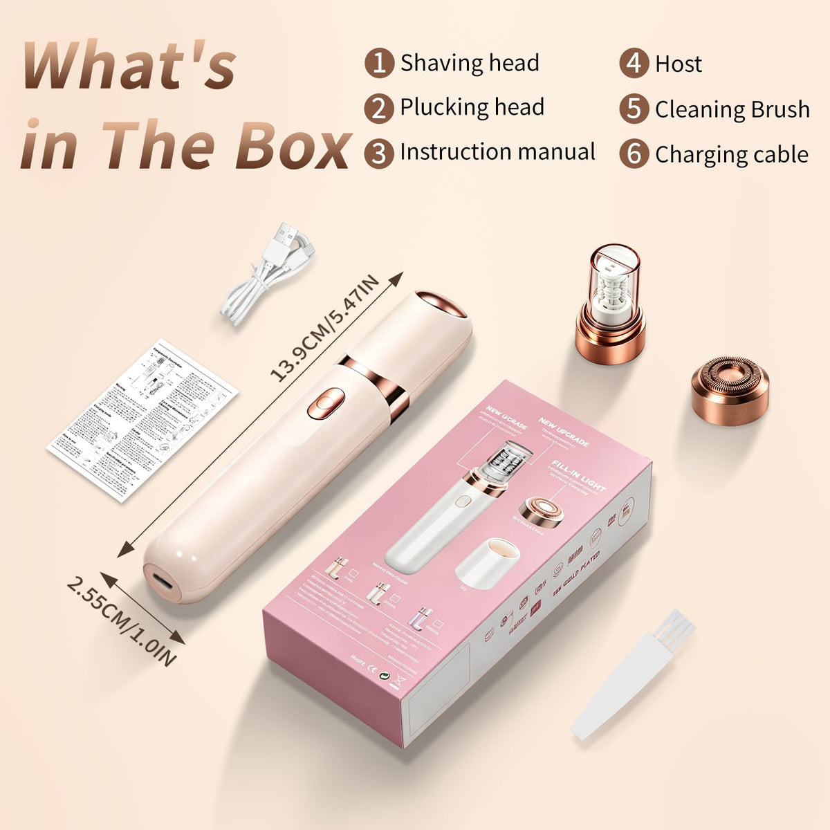 2-in-1 Rechargeable Epilator with LED Light E51236